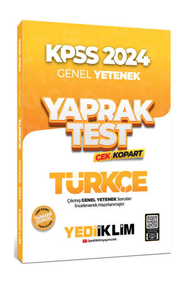 2024 KPSS Türkçe Yaprak Test Çek Kopart Fotokopi.SHOP - Öğrencilerin Marketi!
