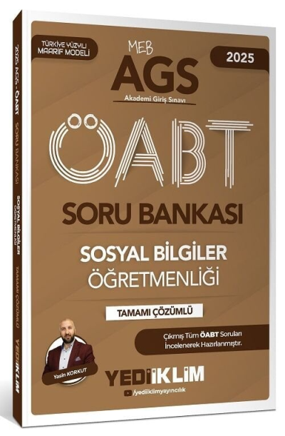 2025 ÖABT Sosyal Bilgiler Öğretmenliği Soru Bankası Çözümlü Yediiklim Yayınları