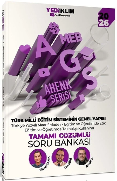 2026 MEB-AGS Türk Milli Eğitim Sisteminin Genel Yapısı Soru Bankası Çözümlü Ahenk Serisi Yediiklim Yayınları Fotokopi.SHOP - Öğrencilerin Marketi!