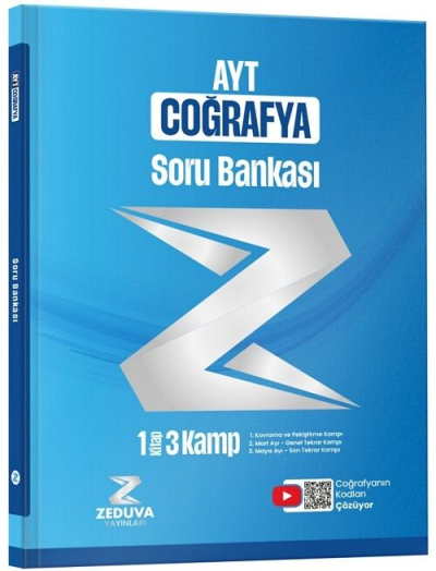Coğrafyanın Kodları AYT Coğrafya 1 Kitap 3 Kamp Soru Bankası Zeduva Yayınları