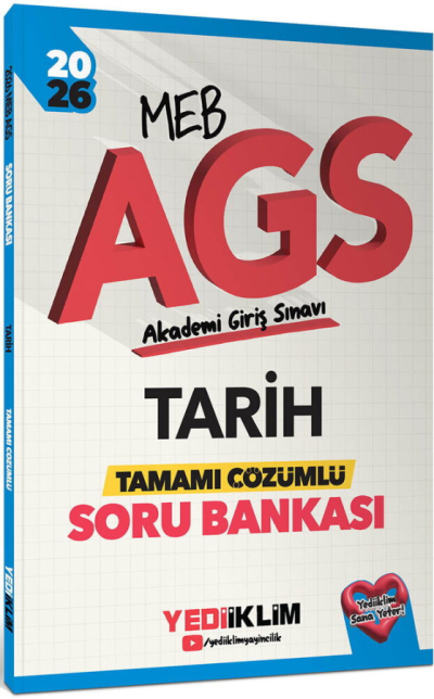 2026 MEB AGS Tarih Tamamı Çözümlü Soru Bankası Yediiklim Yayınları Fotokopi.SHOP - Öğrencilerin Marketi!