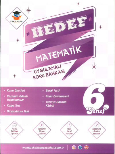 6. Sınıf Hedef Matematik Uygulamalı Soru Bankası Zeka Küpü Yayınları Fotokopi.SHOP - Öğrencilerin Marketi!