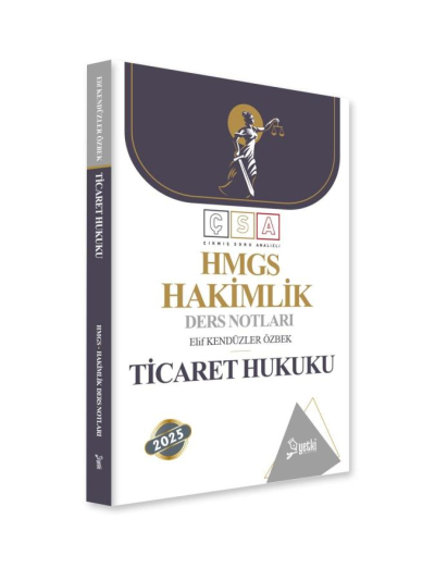 Çıkmış Soru Analizli Ticaret Hukuku Hakimlik Ders Notları Yetki Yayınları