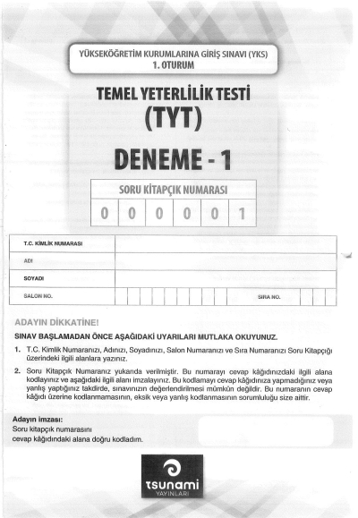 5Lİ TYT DENEME