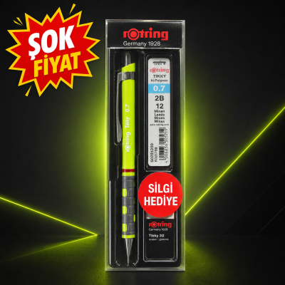 Rotring Tikky 0.7 Uçlu Kalem 2B Kalem Ucu Silgi li 3'lü Set