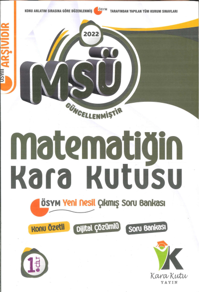 MSÜ MATEMATİĞİN KARA KUTUSU SORU BANKASI 1. CİLT Fotokopi.SHOP - Öğrencilerin Marketi!