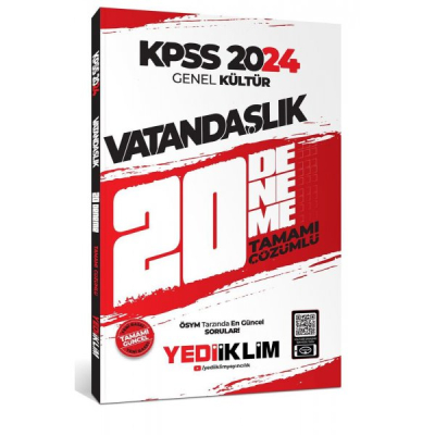 2024 KPSS Genel Kültür Vatandaşlık Tamamı Çözümlü 20 Deneme Fotokopi.SHOP - Öğrencilerin Marketi!