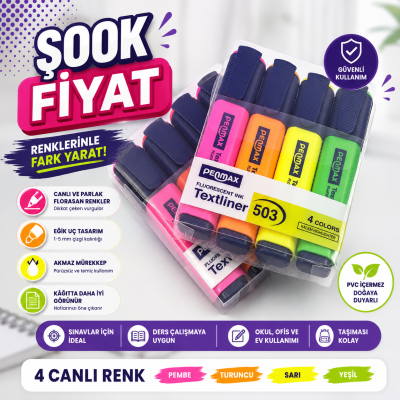 PENMAX 4 RENK FOSFORLU KALEM