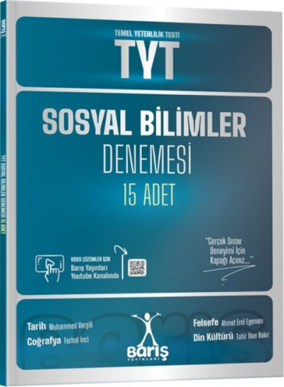 TYT Sosyal Bilimler Denemesi 15 Adet Barış Yayınları