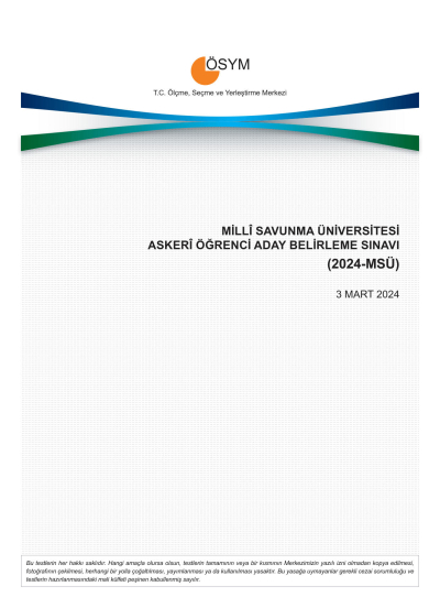 MSÜ Çıkmış Sorular 2018-2024