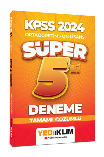 Ortaöğretim Ön Lisans Süper 5li Deneme Tamamı Çözümlü Fotokopi.SHOP - Öğrencilerin Marketi!