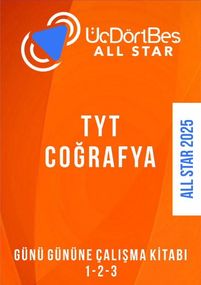 ALL STAR TYT COĞRAFYA Günü Gününe Çalışma Kitabı (1-2-3 Hepsi Bir Arada)