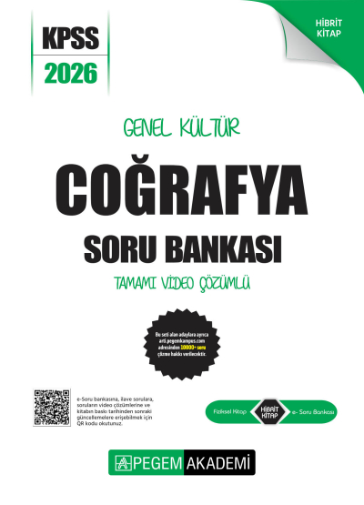 COĞRAFYA 2026 KPSS Genel Yetenek Genel Kültür Soru Bankası Modüler Çözümlü Pegem Akademi Yayınları Fotokopi.SHOP - Öğrencilerin Marketi!