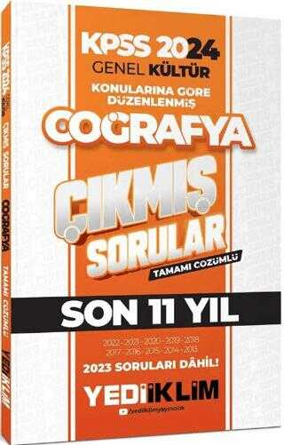 2024 KPSS Genel Kültür Lisans Coğrafya Konularına Göre Tamamı Çözümlü Çıkmış Sorular Yediiklim Yayınları (2013-2023) Fotokopi.SHOP - Öğrencilerin Marketi!