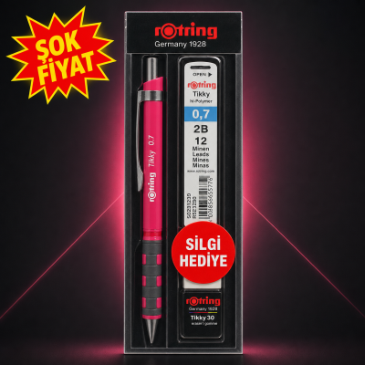 Rotring Tikky 0.7 Uçlu Kalem 2B Kalem Ucu Silgi li 3'lü Set