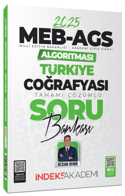 MEB AGS Algoritması Türkiye Coğrafyası Soru Bankası Çözümlü İndeks Akademi Yayıncılık Fotokopi.SHOP - Öğrencilerin Marketi!