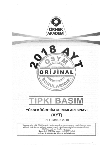 2018-2019-2020 AYT Denemesi