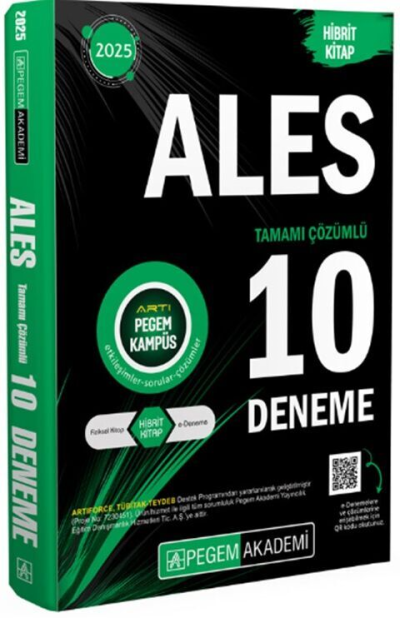 2025 ALES Tamamı Çözümlü 10 Deneme Pegem Akademi Yayıncılık Fotokopi.SHOP - Öğrencilerin Marketi!