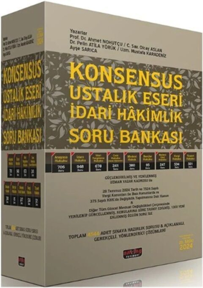 KONSENSUS Ustalık Eseri İdari Yargı Hakim Yardımcılığı Soru Bankası Savaş Yayınları Eylül 2024