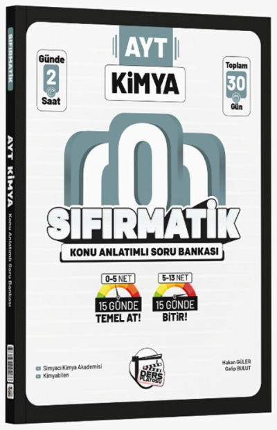 AYT Kimya Sıfırmatik Konu Anlatımlı Soru Bankası Ders Platosu