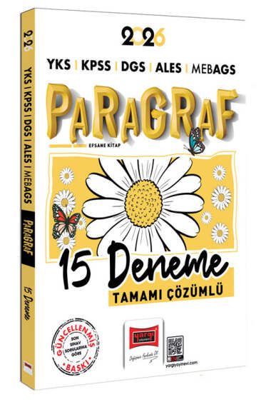 2026 YKS KPSS DGS ALES MEB-AGS Papatya Serisi Paragraf Tamamı Çözümlü 15 Deneme Yargı Yayınları