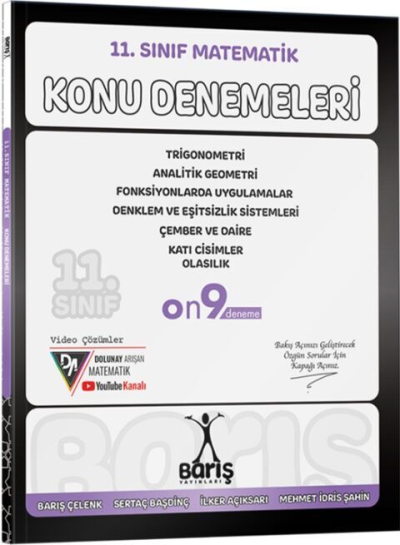 11. Sınıf Matematik Konu Denemeleri Barış Yayınları