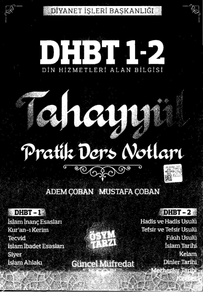 TAHAYYÜL PRATİK DERS NOTLARI DHBT 1-2