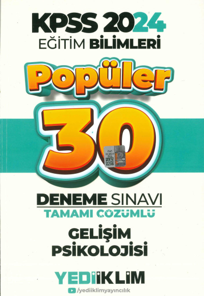GELİŞİM PSİKOLOJİSİ POPÜLER 30 DENEME TAMAMI ÇÖZÜMLÜ Fotokopi.SHOP - Öğrencilerin Marketi!