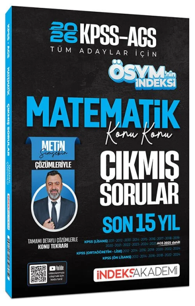 2026 KPSS MEB-AGS Matematik ÖSYM nin İndeksi Çıkmış Sorular Son 15 Yıl Konu Konu Çözümlü İndeks Akademi Yayıncılık