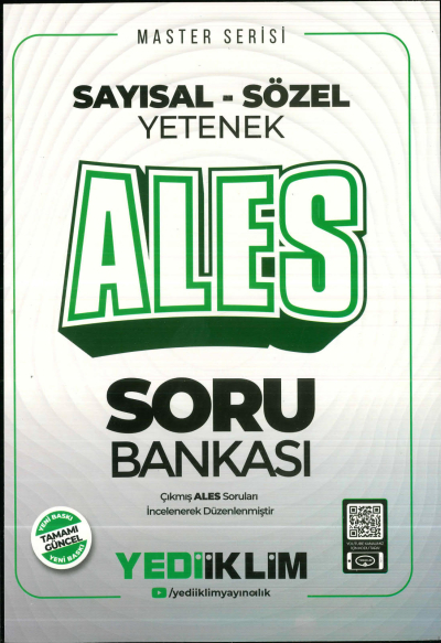 2025 ALES Sayısal Sözel Yetenek Soru Bankası Yediiklim Yayınları Fotokopi.SHOP - Öğrencilerin Marketi!