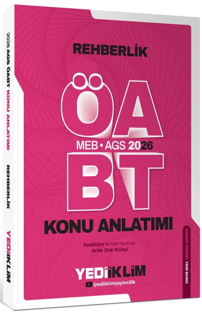 2026 MEB AGS ÖABT Rehberlik Konu Anlatımı Yediiklim Yayınları