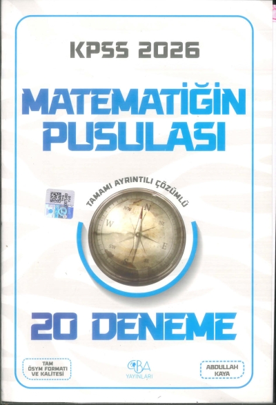 KPSS Matematik Matematiğin Pusulası 20 Deneme Çözümlü CBA Yayınları