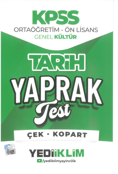 2026 KPSS Ortaöğretim-Önlisans Türkçe Çek Kopart Yaprak Test Yediiklim Yayınları