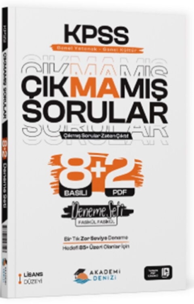 KPSS GYGK Çıkmamış Sorular 8+2 Deneme Seti Akademi Denizi