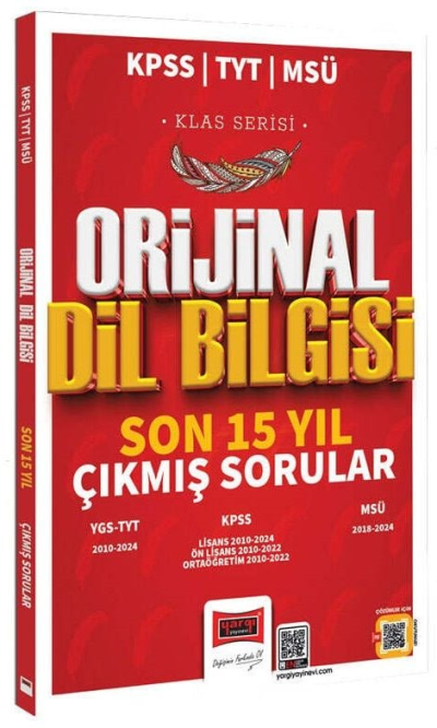 2025 KPSS TYT MSÜ Klas Serisi Orijinal Dil Bilgisi Son 15 Yıl Çıkmış Sorular Yargı Yayınları