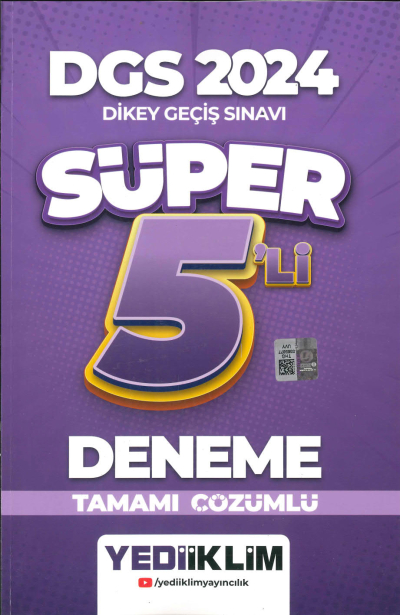 DGS SÜPER 5'Lİ DENEME TAMAMI ÇÖZÜMLÜ Fotokopi.SHOP - Öğrencilerin Marketi!