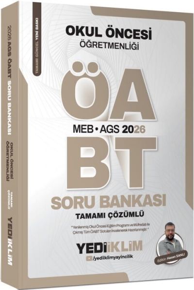 MEB AGS ÖABT Okul Öncesi Öğretmenliği Soru Bankası Tamamı Çözümlü Yediiklim Yayınları