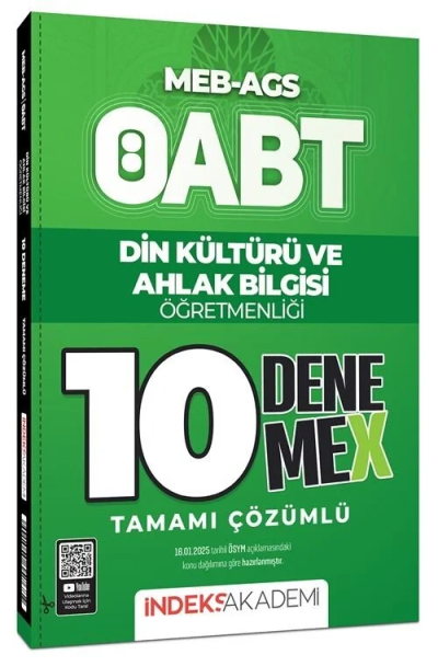 2026 ÖABT MEB-AGS Din Kültürü ve Ahlak Bilgisi 10 DenemeX Çözümlü İndeks Akademi