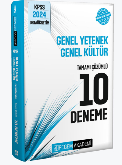 2024 KPSS GY GK Ortaöğretim Tamamı Çözümlü 10 Deneme