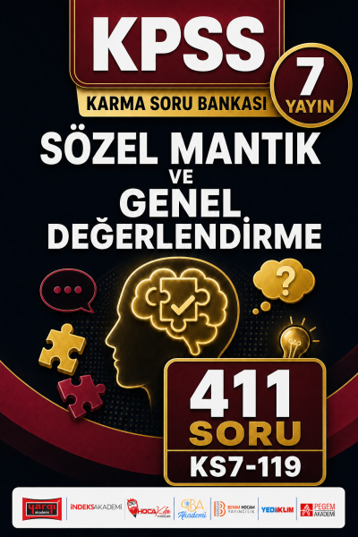 Sözel Mantık ve Genel Değerlendirme 7 Yayın 411 Soru