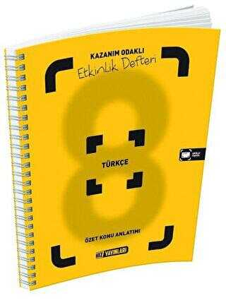 8. Sınıf Türkçe Kazanım Odaklı Etkinlik Defteri Hız Yayınları