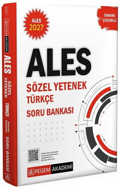 2027 ALES Sözel Yetenek Türkçe Tamamı Çözümlü Soru Bankası Pegem Akademi Yayıncılık