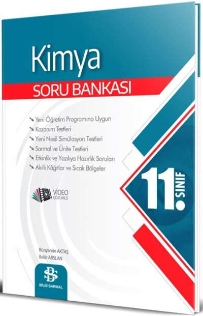 11. Sınıf Kimya Soru Bankası Video Çözümlü Bilgi Sarmal Yayınları
