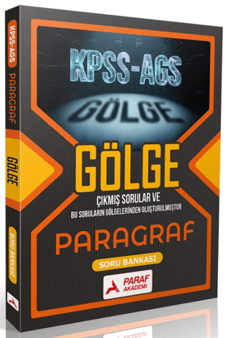 KPSS MEB-AGS Paragraf Gölge Soru Bankası Paraf Akademi Yayınları