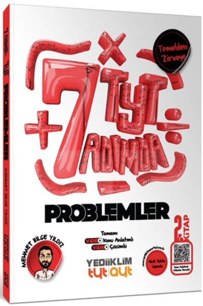 2025 Yedi Adımda Temelden Zirveye TYT Problemler Video Konu Anlatımlı Video Çözümlü Soru Bankası Yediiklim Yayınları Fotokopi.SHOP - Öğrencilerin Marketi!