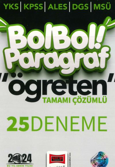 BOL BOL PARAGRAF ÖĞRETEN 25 DENEME TAMAMI ÇÖZÜMLÜ