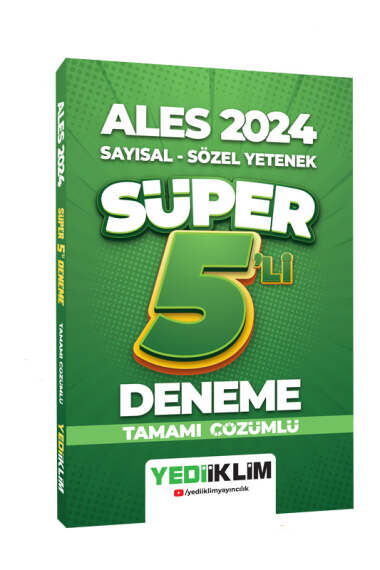 2024 ALES Sayısal - Sözel Tamamı Çözümlü Süper 5`li Deneme Fotokopi.SHOP - Öğrencilerin Marketi!