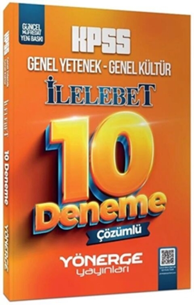 KPSS Genel Yetenek Genel Kültür İlelebet 10 Deneme Çözümlü Yönerge Yayınları