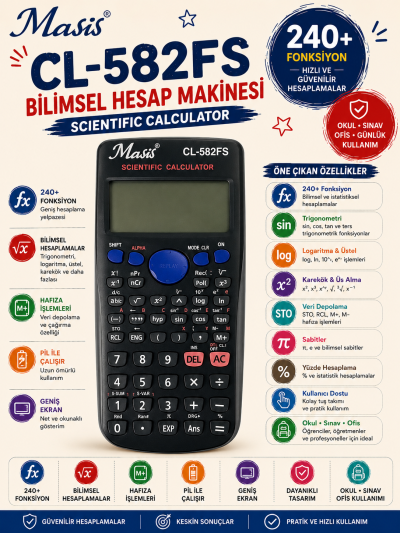 Masis CL-582FS Bilimsel Hesap Makinesi