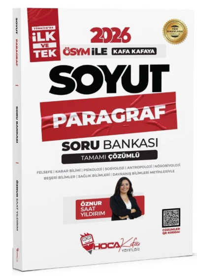 2026 Soyut Paragraf Soru Bankası Çözümlü - Öznur Saat Yıldırım Hoca Kafası Yayınlar